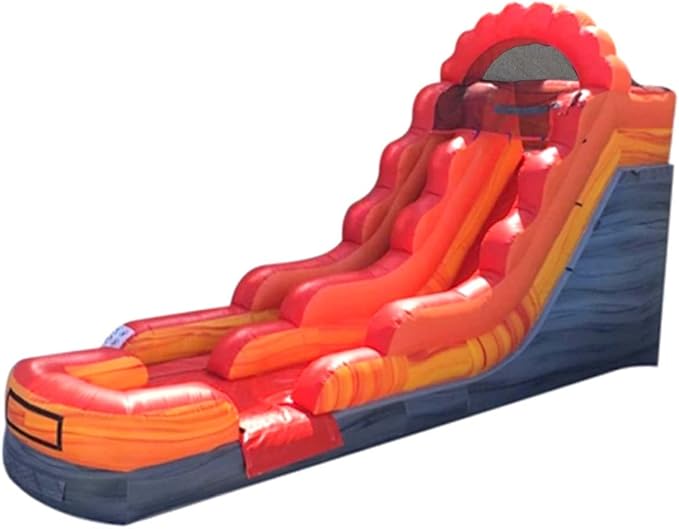 TentandTable Inflatable Water Slide for Kids and Adults, Commercial Grade Giant Blow Up Backyard Water Fun, Includes Electric Air Blower, 23' L x 9' W x 12' H, Fire Marble
