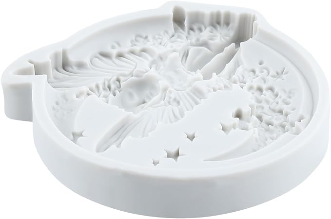 Angel Polymer Clay Mold Flower Fairy Goddess Moon Angel Fairy Girl Silicone Molds for DIY Crafts Resin Casting Mold DIY Craft Air Dry Polymer Clay Tools Jewelry Making Set of 4