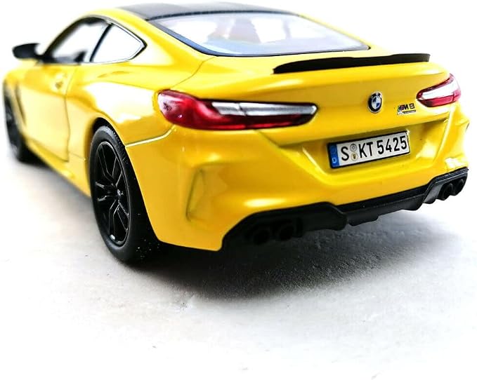 KiNSMART BMW M8 Competition 1:36 Scale 5" Die Cast Metal Model Toy Super Car w/Pullback Action (Yellow)