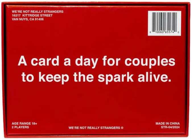 WE’RE NOT Really Strangers 365 Card Game – Daily Conversation Cards for Couples – Gift for Partners, Fun & Meaningful Scratch-Off Relationship & Marriage Activities & Questions, Ages 18+, 2 Players