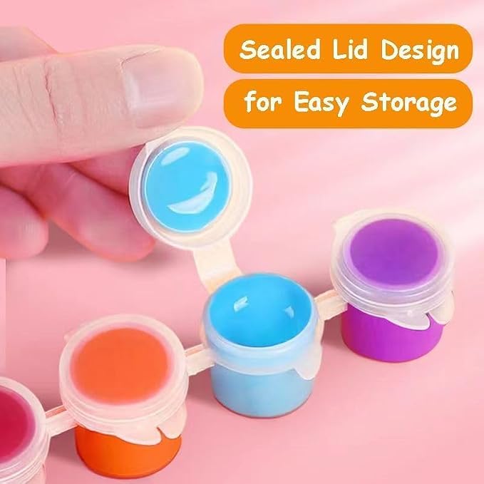 30 Pack Mini Acrylic Paint Set, 420 PCS Kids Paint Kit Container Strips Storage, 12 Colors Acrylic Paints Strips for Kids&Adults Craft Paint for Home Classroom Party Favors Paiting Gifts (420)