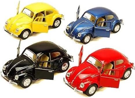 KiNSMART - 1967 Volkswagen Classic Beetle 5 Inch 1:32 Scale Die Cast Metal Model Toy (4Set)