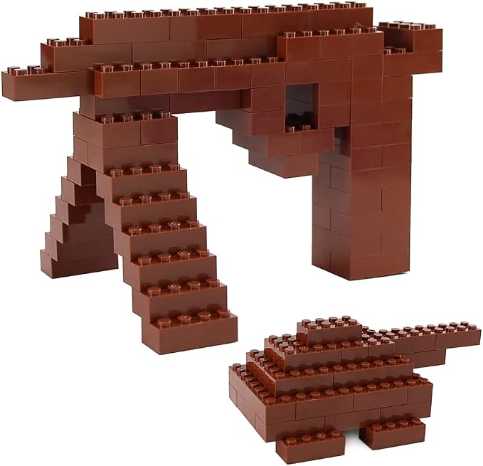 100pcs 2x4 Bricks Reddish Brown Pieces Reddish Brown Parts Building kit Creative Play Set Classic Blocks Toy Compatible with 3001 Major Brands