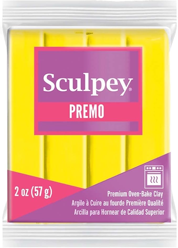 Polyform Sculpey Premo Polymer Oven-Bake Clay, Zinc Yellow, 2 oz