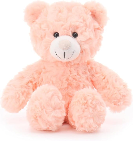 Apricot Lamb Orange Pink Flower Bear Stuffed Animals for Kids, Soft Cute Plush Toys for Baby Girl and Boy, 8 Inches