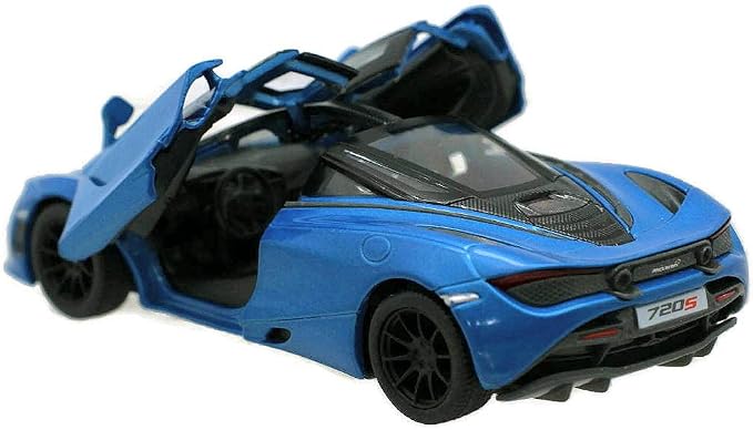 KiNSMART McLaren 720s 5 Inch 1:36 Scale Die Cast Metal Model Toy Super Sports Car (Blue)