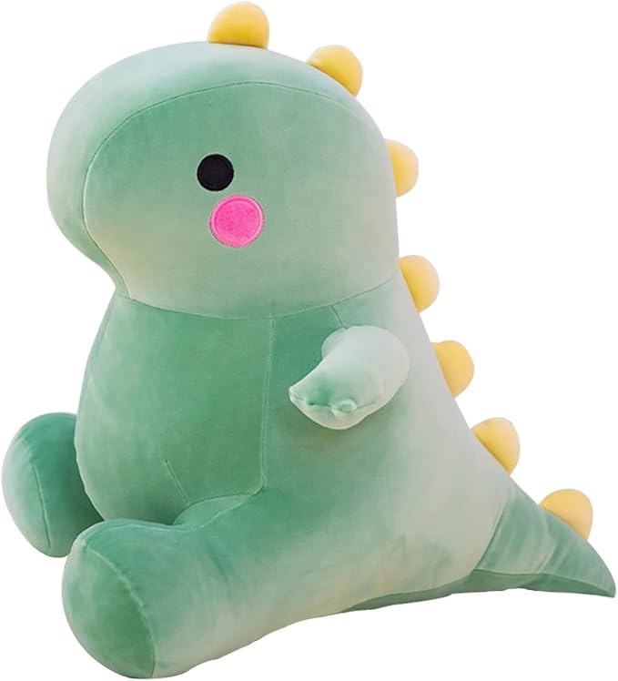 DUANMUL Cute Dinosaur Plush Toys, Fat Dinosaur Stuffed Animals Toys Dolls, Dinosaur Plush Toy Soft Stuffed Animal Dino Plushies Doll Cute Birthday Gifts for Kids Girls Boys (Green,19in)