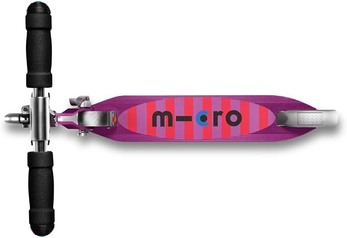 Micro Kickboard | Sprite Foldable LED Scooter for Ages 6+ | Children up to 220 lbs | 2 Wheel | Travel Ready | Adjustable T Bar | Smooth Ride, Motion Activated PU LED Wheels | Swiss Design