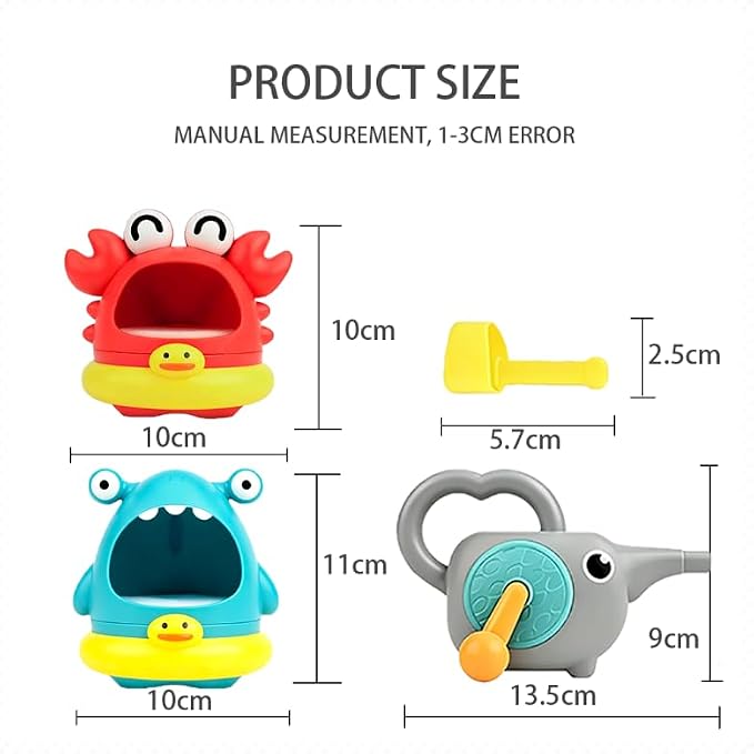 Bath Toy, Bathroom Bubble Machine for Boys and Girls, Kids Bathtub Water Play Toy, Suitable for Children Aged 1-3and4-8(Red)