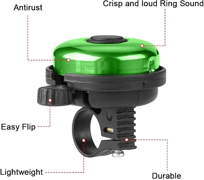 Accmor Classic Bike Bell, Aluminum Bicycle Bell, Loud Crisp Clear Sound Bicycle Bike Bell for Adults Kids