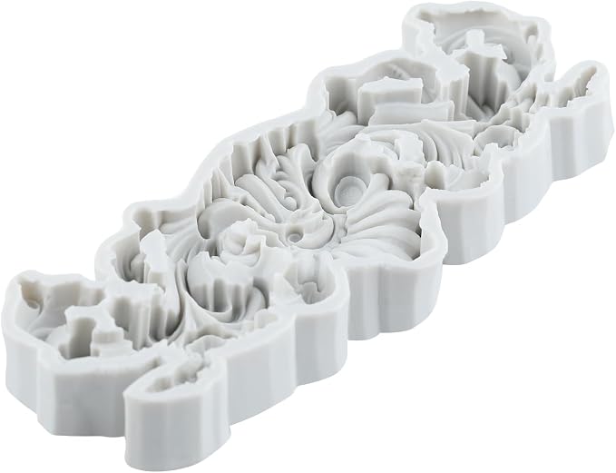 Baroque Polymer Clay Molds Baroque Curlicues Scroll Relief Flower Lace Silicone Mold for DIY Crafts Epoxy Resin Casting Air Dry Polymer Clay Plaster Jewelry Making
