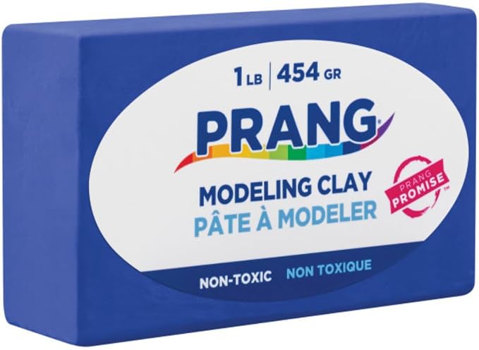 Prang Modeling Clay, Blue, 1 lb. Block, Case of 12 Blocks, 192 oz. Total | Pliable, Non-Hardening, Non-Staining, Easy Clean-Up, Perfect for Preschool and Elementary Aged Children