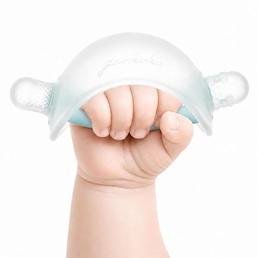 Garkoko Baby Teething Toys, No-Drop Silicone Baby Teether Toy for Babies 3-6 Months & 6-18 Months, BPA-Free Infant Teether for Teething Relief