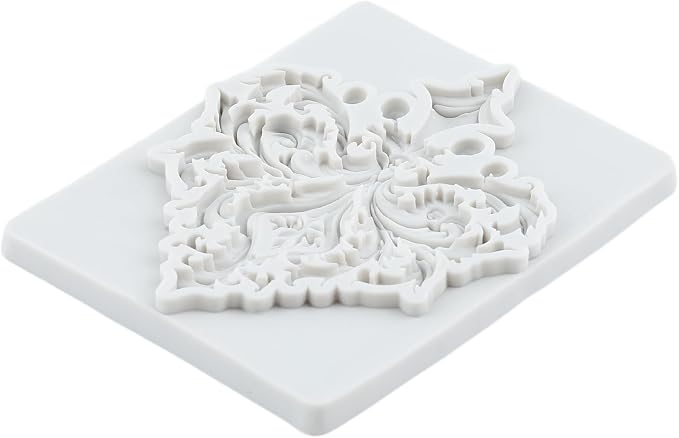 Baroque Style Relief Polymer Clay Molds Curlicues Scroll Lace Silicone Mold for Epoxy Resin Casting DIY Crafts Air Dry Polymer Crafts Supplies Clay Tools