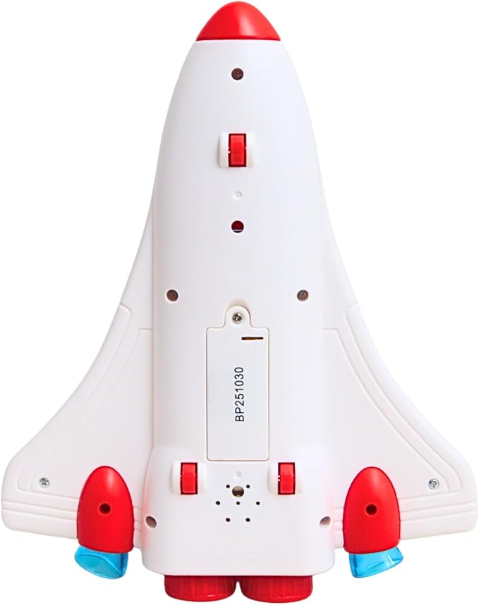 Space Adventure Space Shuttle Playset Light & Sound Shuttle with Hover Scooter & 2 Astronaut Figures, Plastic Space Toy & Collectible for Kids Ages 3+