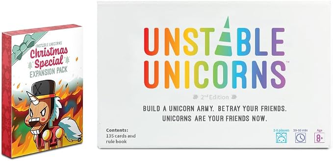 Unstable Games - Unstable Unicorns Christmas Special Expansion Pack - Great for Family Game Night