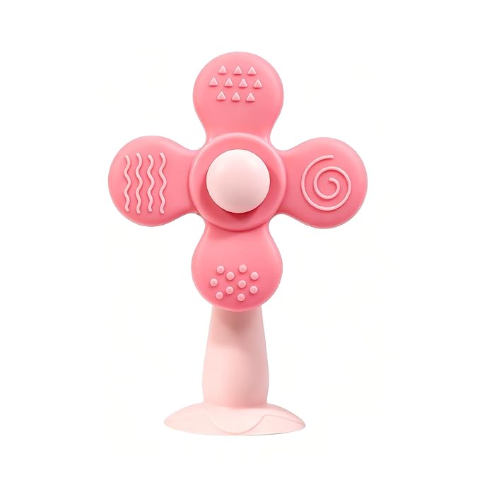 Baby Teething Toys, 2-in-1 Silicone Teether & Montessori Sensory Rattle, BPA-Free Food Grade Teether for Babies 6-18 Months, Easy-Grip Infant Toy for Teething Relief