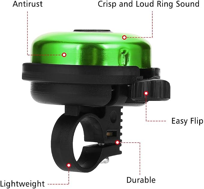 Accmor Classic Bike Bell, Aluminum Bicycle Bell, Loud Crisp Clear Sound Bicycle Bike Bell for Adults Kids