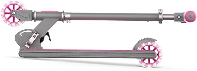 Jetson Leo Folding Kick Scooter| Easy Folding Mechanism | Light-Up Wheels |Height-Adjustable Handlebar |Rear Foot Brake|Ages 5+