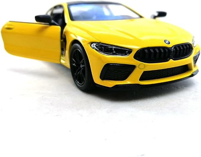 KiNSMART BMW M8 Competition 1:36 Scale 5" Die Cast Metal Model Toy Super Car w/Pullback Action (Yellow)