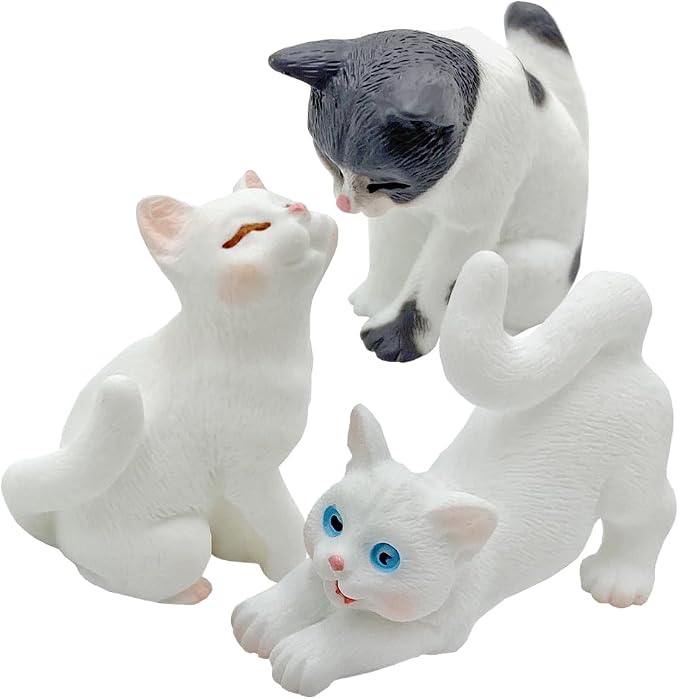 Dollhouse Cats w/ 1/12 Scale Accessories Mini Furniture Model Wooden Miniature