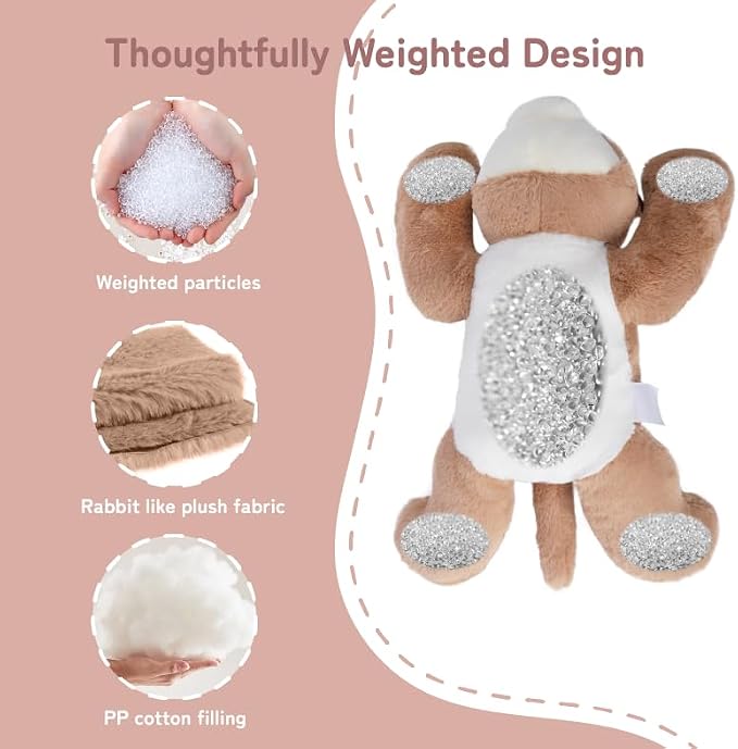 Niuniu Daddy Weighted Otter Stuffed Animal for Kids & Adults, 20 Inch 3.3lb Large Plush Toy with Soft Fur, Weighted Plushies Pillow for Sensory Calm, Huggable Gift for Everyday Comfort