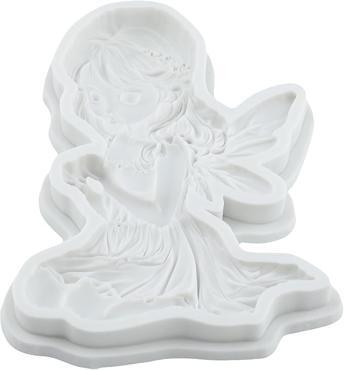Flower Fairy Angel Silicone Molds Flower Fairy Angel Polymer Clay Mold for Jewelry Making Epoxy Resin Casting Air Dry Polymer Clay Crafts Tool