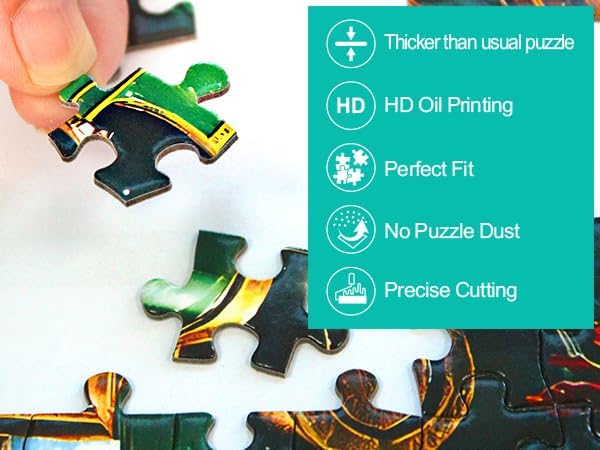 MINIWAN 1000 Piece Puzzles for Adults, Colorful Brown Bear Puzzle for Adults, Hard Challenge Art Jigsaw Puzzles, for Gifts Birthday Party Games Family, 27.5 * 19.7 inch Dust Free Puzzle
