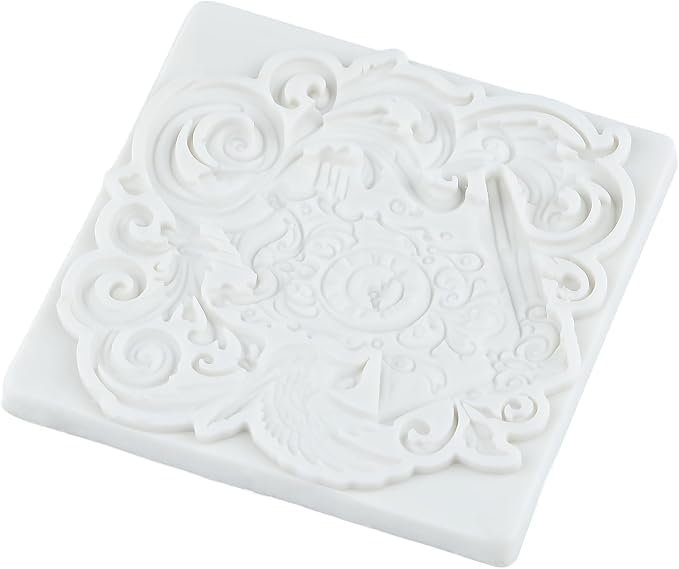 Vintage Clock Polymer Clay Molds Baroque Cuckoo Clock Silicone Mold for Jewelry Making Epoxy Resin Casting Air Dry Polymer Clay Craft