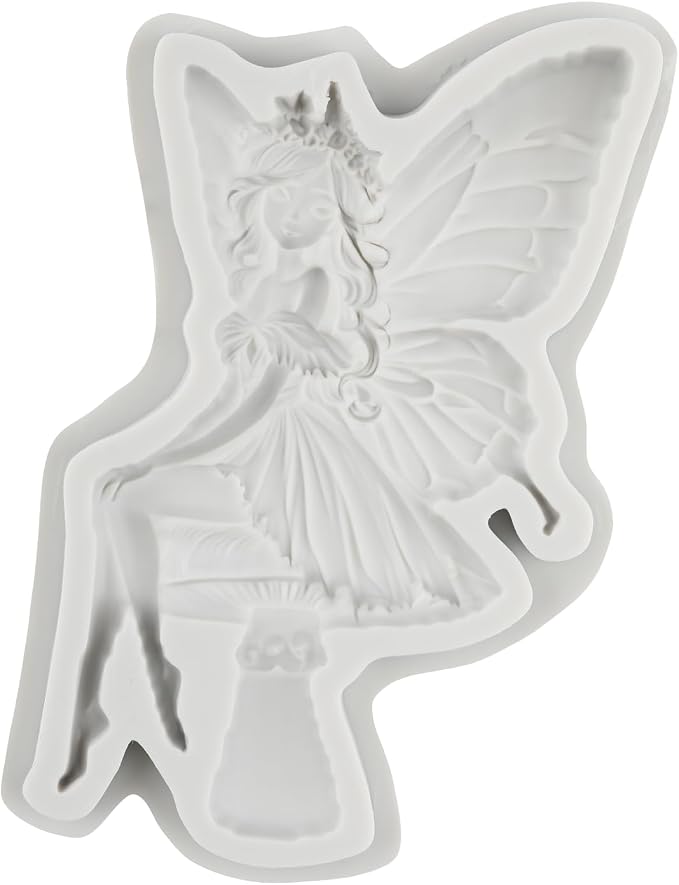 Flower Fairy Polymer Clay Molds Butterfly Fairy Mushroom Silicone Mold for DIY Crafts Epoxy Resin Casting Polymer Clay Tools Craft Air Dry Jewelry Making