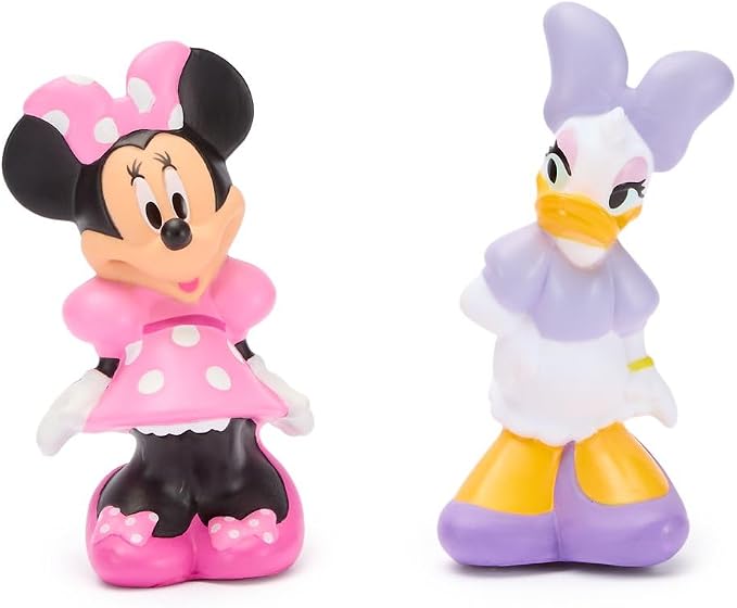 Disney Store Official Minnie Mouse Bath Toys Set - Includes 5 Detailed Toys with a Straining Storage Bucket - Bath Time Fun & Water Play Set for Kids