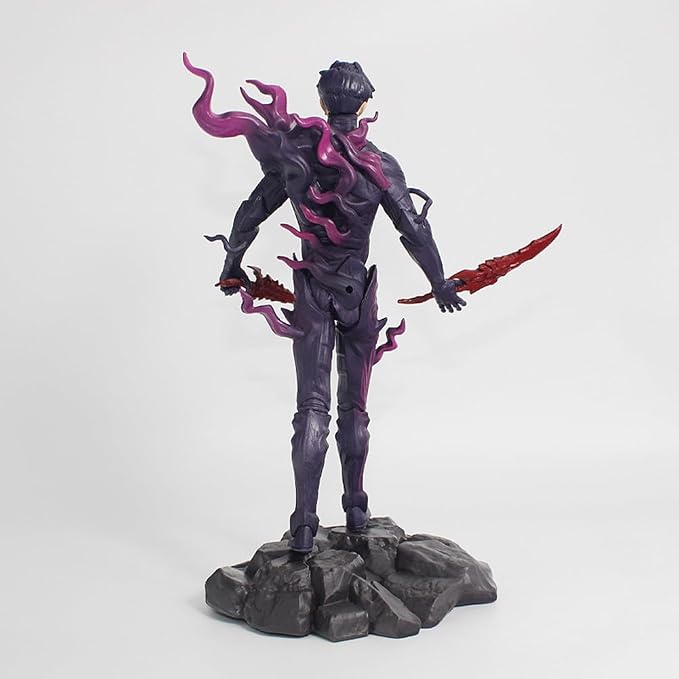 Sung Jin Woo Figure Hunting Form Anime Action Figures Standing Pose 8.46" Desktop Figurine Anime Sung Jin Woo Statue Collections