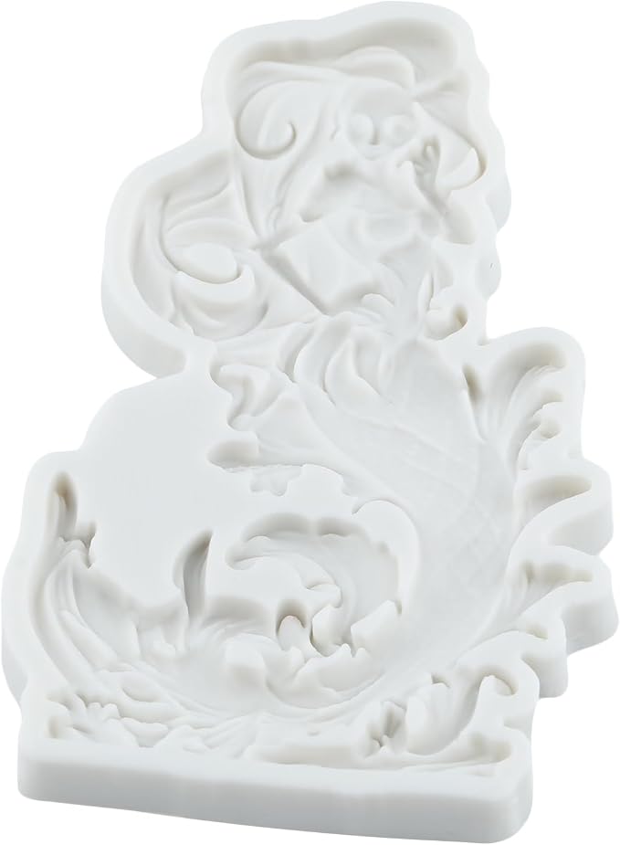 Mermaid Polymer Clay Mold Mermaid Girl Silicone Molds for Epoxy Resin Casting DIY Craft Air Dry Polymer Crafts Supplies Clay Tools
