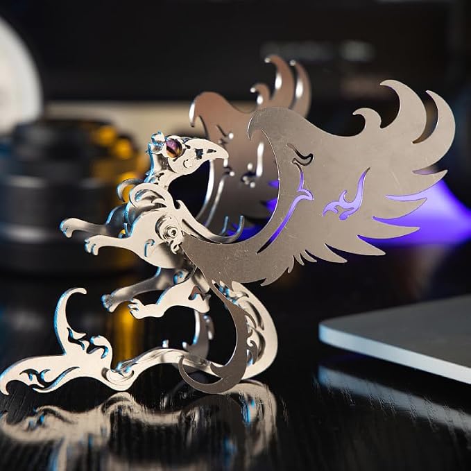 3D Metal Puzzles Toys The Meow Meow Family King and Princess Cat DIY Handmade Assembled Model Kits Ornaments Christmas New Year and Birthday Gifts for Adult (Princess Cat Silver)