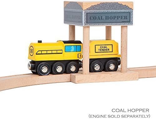 ORBRIUM Wooden Train Tracks Accessories Set Water Tower, Coal Hopper, Diesel Fuel Station Combo Pack for Wooden Railway Compatible with Thomas, Brio, IKEA, Melissa and Doug STEM Toys