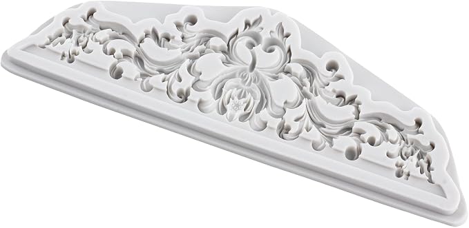 Baroque Polymer Clay Molds Curlicues Scroll Relief Flower Lace Silicone Mold for DIY Crafts Epoxy Resin Casting Air Dry Polymer Clay Plaster Jewelry Making