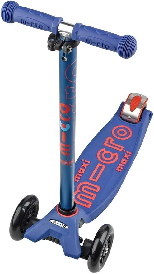 Micro Kickboard | Maxi Scooter for Ages 5-12 | Children up to 110 lbs | 3 Wheel Lean-to-Steer Design | Adjustable T Bar | Smooth Ride PU Wheels | Swiss Design