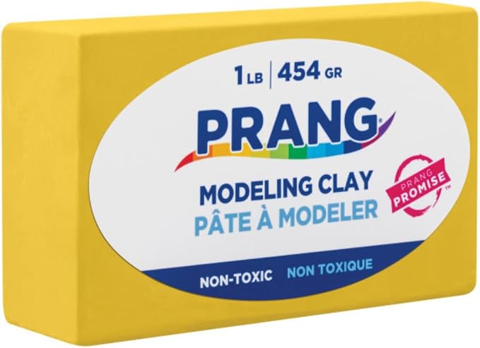 Prang Modeling Clay, Yellow, 1 lb. Block, Case of 12 Blocks, 192 oz. Total | Pliable, Non-Hardening, Non-Staining, Easy Clean-Up, Perfect for Preschool and Elementary Aged Children