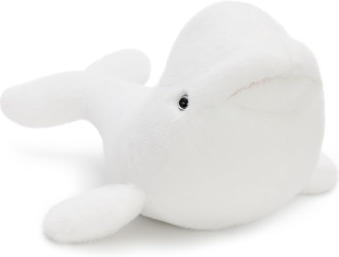 Tezituor Giant Beluga Whale Stuffed Animal, Stuffed White Whale Plush Toy, 31Inch Soft Cuddly Huggable Whale Plush Pillow,Ocean Animal Gift for Kids Boys Girls Easter Valentines Birthday Christmas