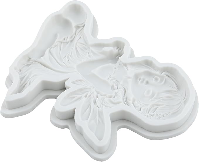 Flower Fairy Angel Silicone Molds Flower Fairy Angel Polymer Clay Mold for Jewelry Making Epoxy Resin Casting Air Dry Polymer Clay Crafts Tool