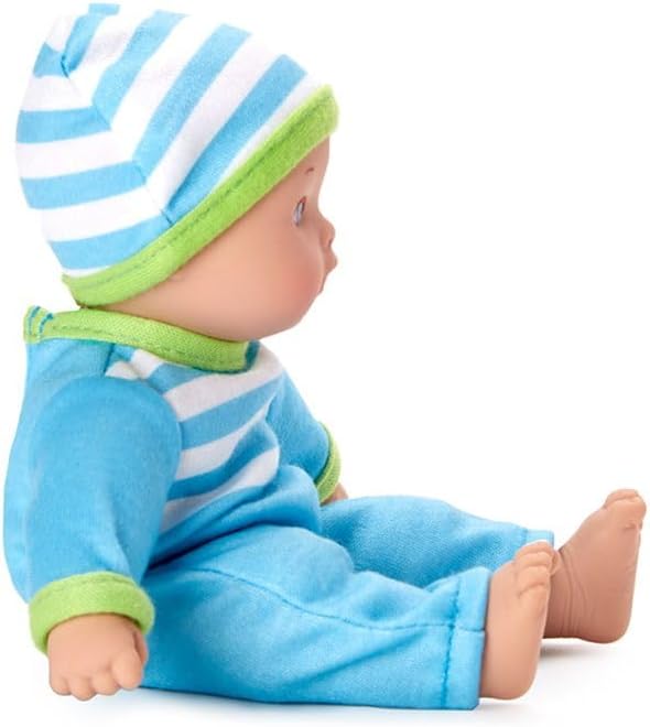 Madame Alexander 8-inch Little Cuties Mini Baby Doll, Blue, Light Skin Tone