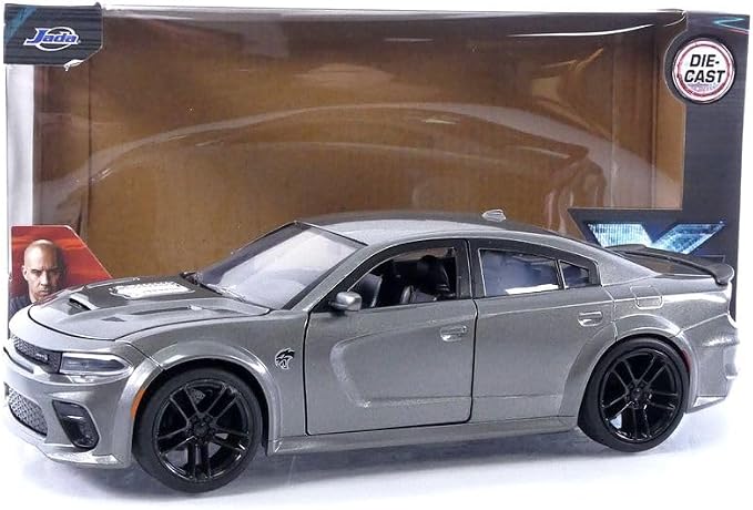 Jada Fast & Furious Fast X 1:24 Dom's 2021 Dodge Charger SRT Hellcat Die-Cast Car, Toys for Kids and Adults