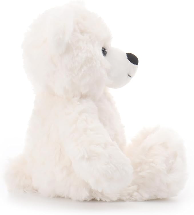 Apricot Lamb White Flower Bear Stuffed Animals for Kids, Soft Cute Plush Toys for Baby Girl and Boy, 7.9 Inches