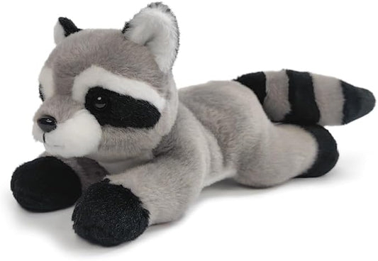 Raccoon Stuffed Animal for Kids,8 inch Realistic Animal Plush Toy Lying Down Posture Animals,Plush for Boys Girls Adult Birthday Hug Teaching(S-Raccoon)