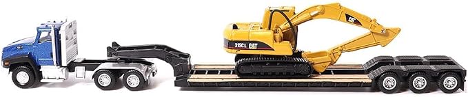 Diecast Masters | 1:87 Scale Cat CT660 Day Cab Tractor with Lowboy Trailer and Cat 315C L Hydraulic Excavator | Model 84415