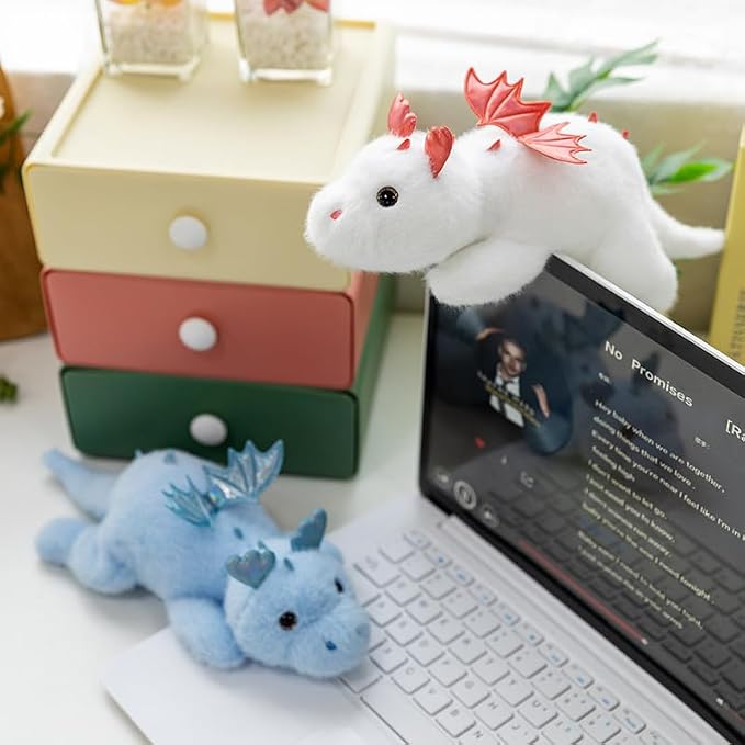 7.8inch Dinosaur Stuffed Animal, Dino Plush Toy, Birthday Xmas Gift for Kids (Blue Dinosaur)