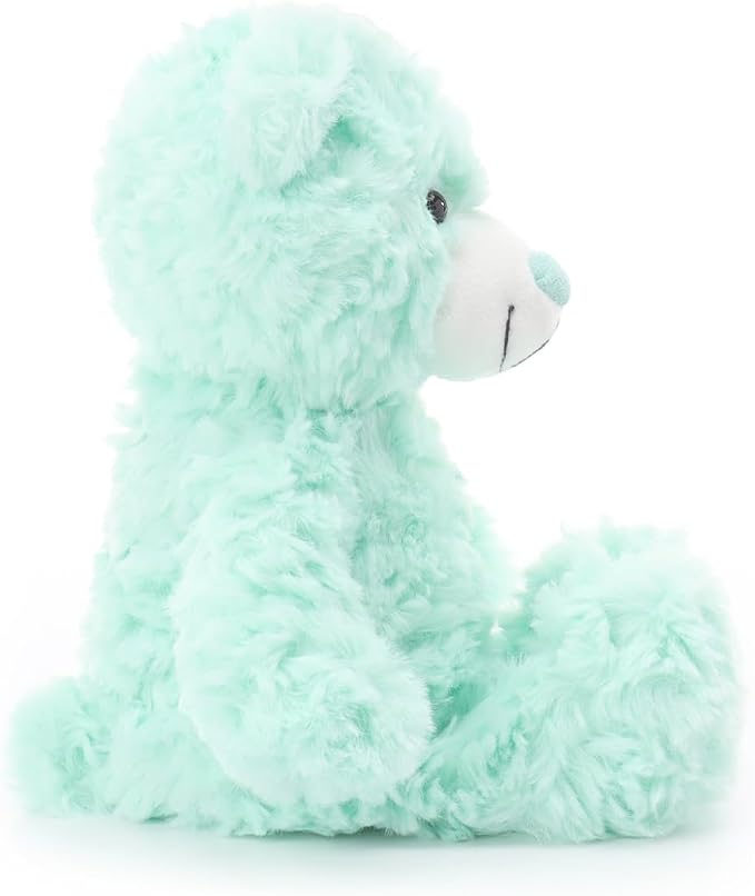 Apricot Lamb Mint Green Flower Bear Stuffed Animals for Kids, Soft Cute Plush Toys for Baby Girl and Boy, 8 Inches