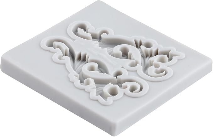 Baroque Scroll Relief Lace Polymer Clay Mold Baroque Silicone Molds for DIY Crafts Epoxy Resin Casting Air Dry Polymer Clay Plaster Jewelry Making