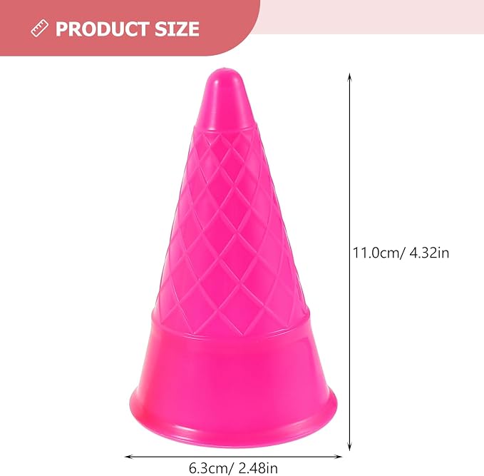 Toyvian Kids Beach Toys Ice Cream Cone Scoop Model Beach Play Toys Children Outdoor Play 5 Pieces (Random Color)