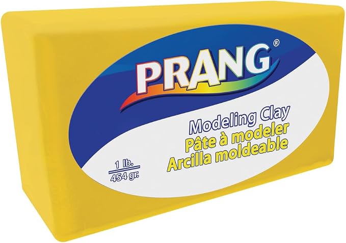 Prang Modeling Clay, Yellow, 1 lb. Block | Pliable, Non-Hardening, Non-Staining, Easy Clean-Up, Perfect for Preschool and Elementary Aged Children